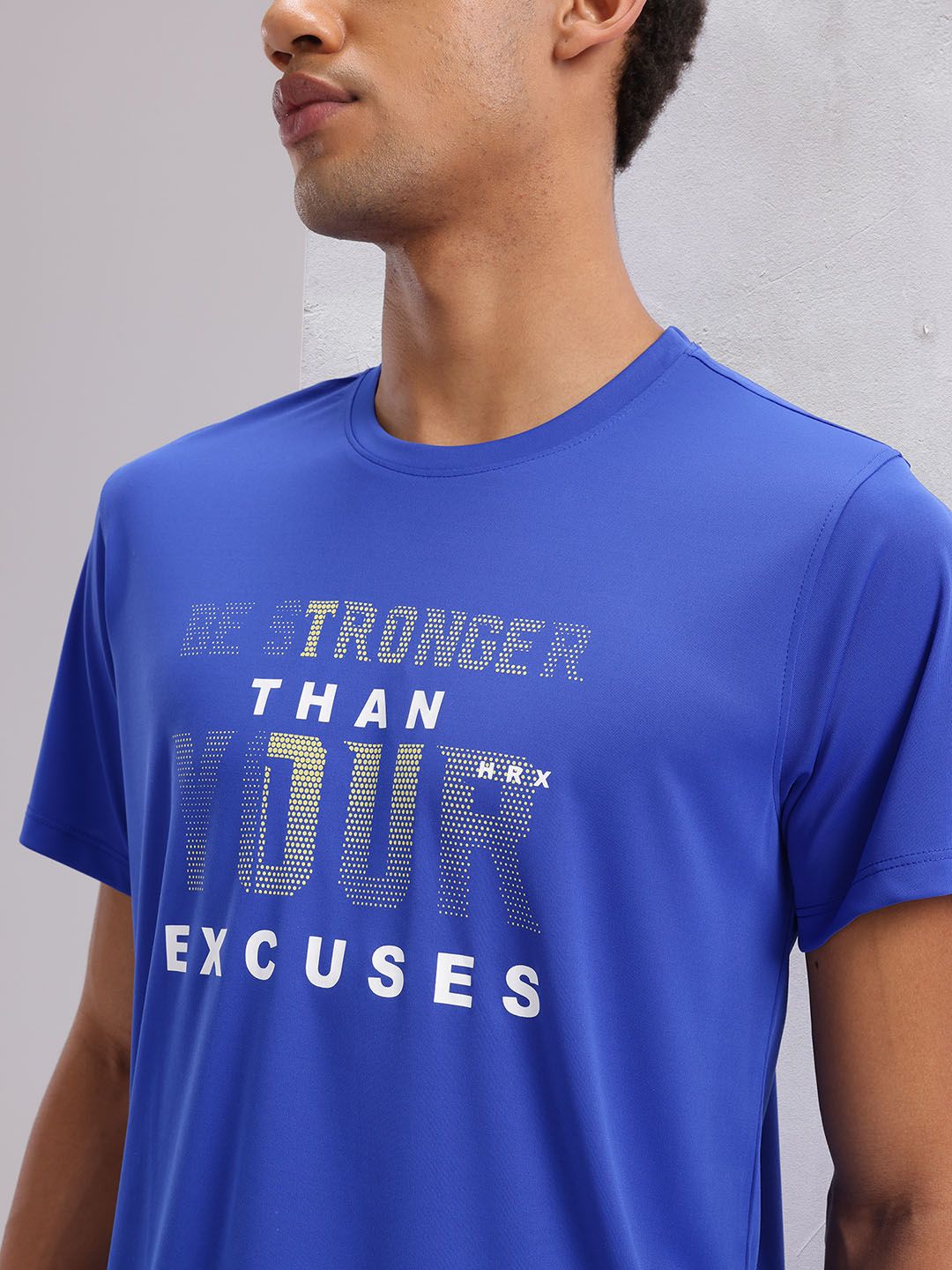 HRX by Hrithik Roshan Men Typography Printed Rapid-Dry Training T-shirt