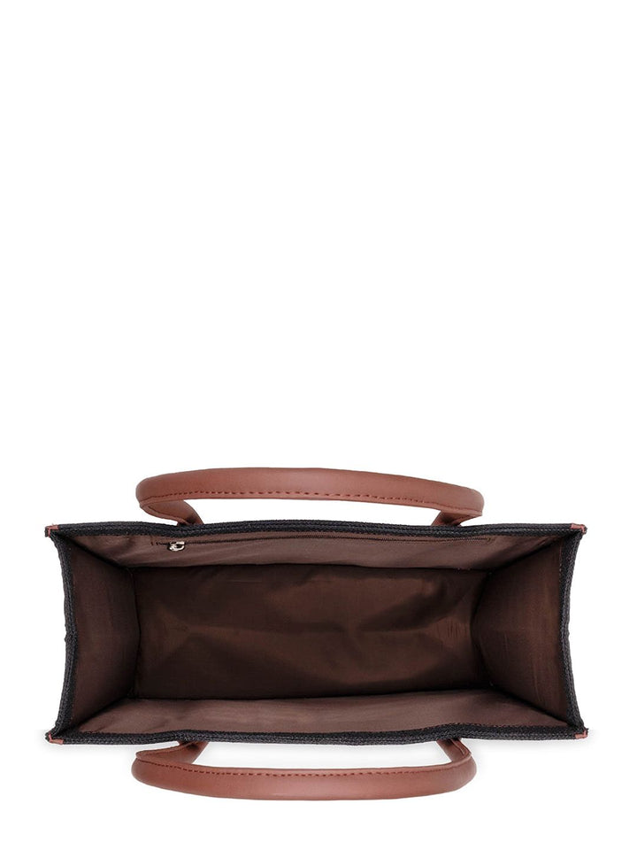 ZOUK Floral Printed Structured Handheld Bag