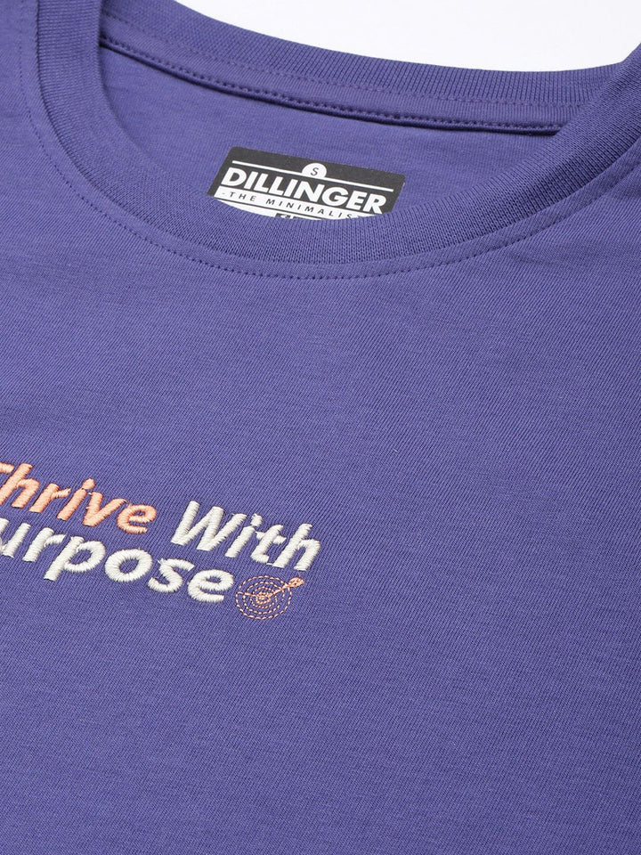 DILLINGER Typography Embroidered Pure Cotton T-shirt