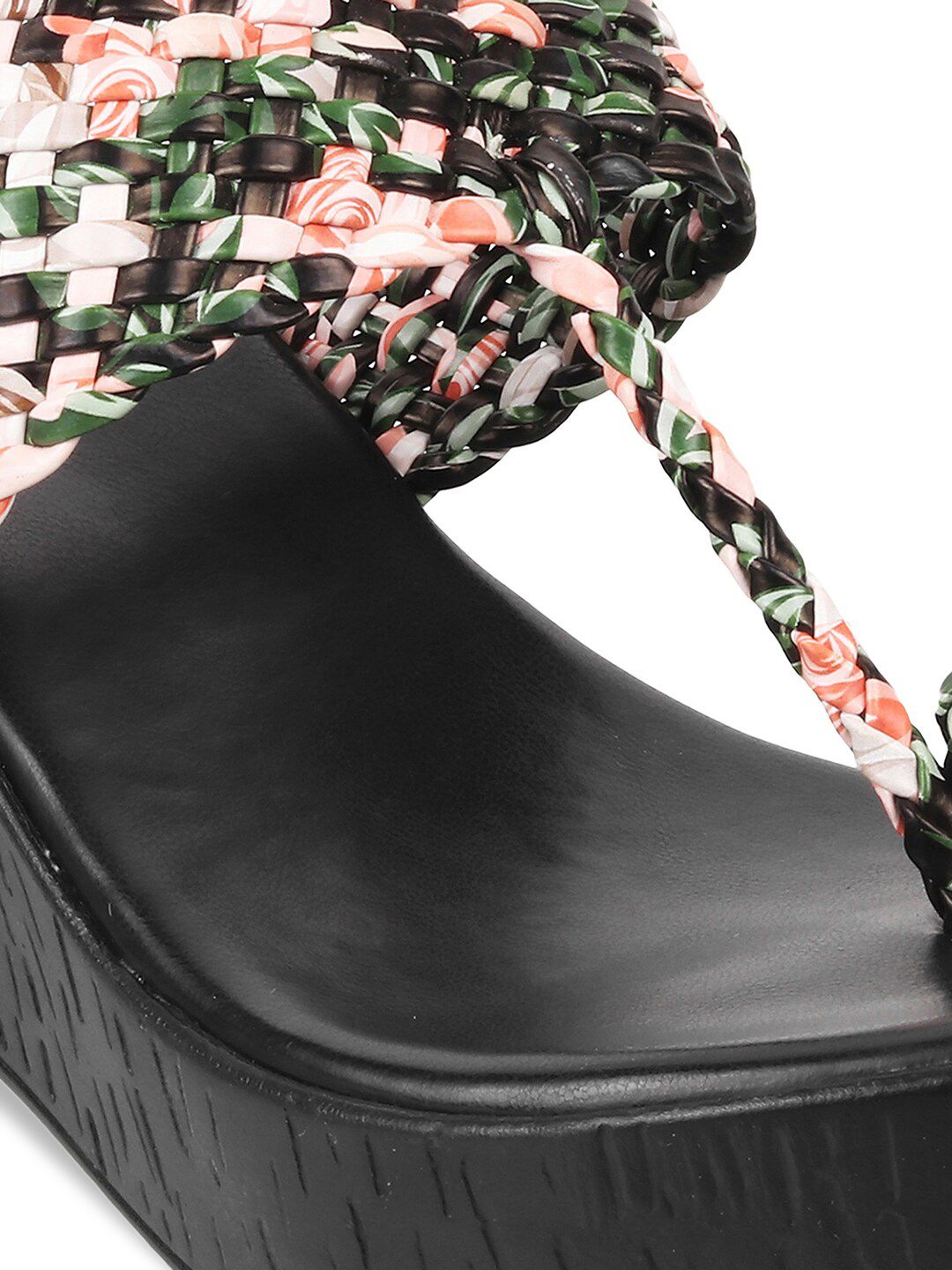 Metro Printed Round Toe Wedge Heels
