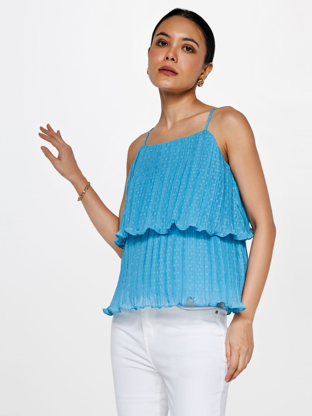 AND Shoulder Straps Tiered Top