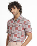 RARE RABBIT Men Boxem Slim Fit Ethnic Motifs Printed Shirt