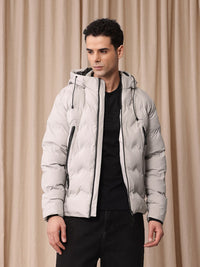 Mr Bowerbird Mock Collar With Detachable Hood Puffer Jacket