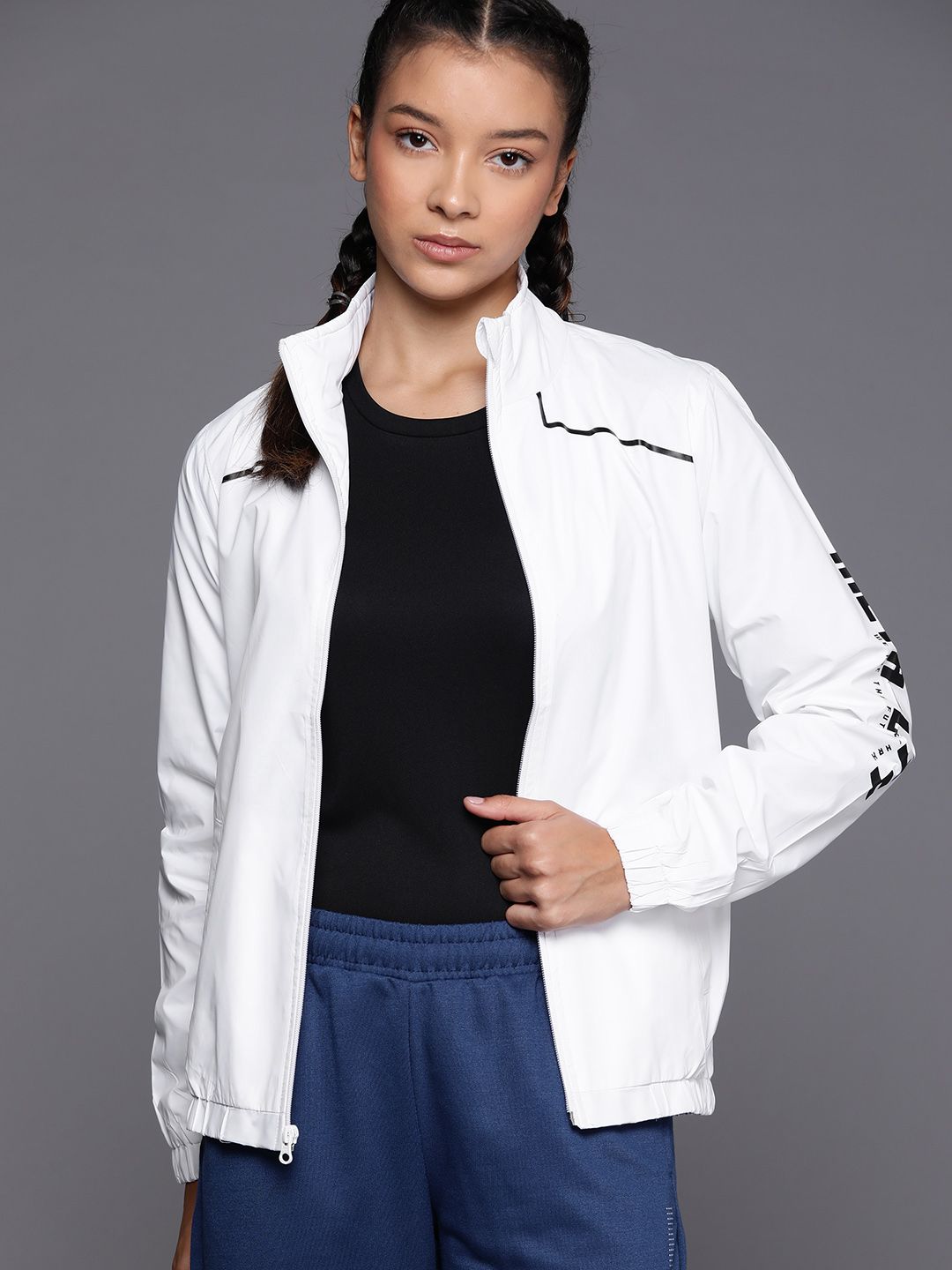 HRX by Hrithik Roshan Women White Tailored Jacket