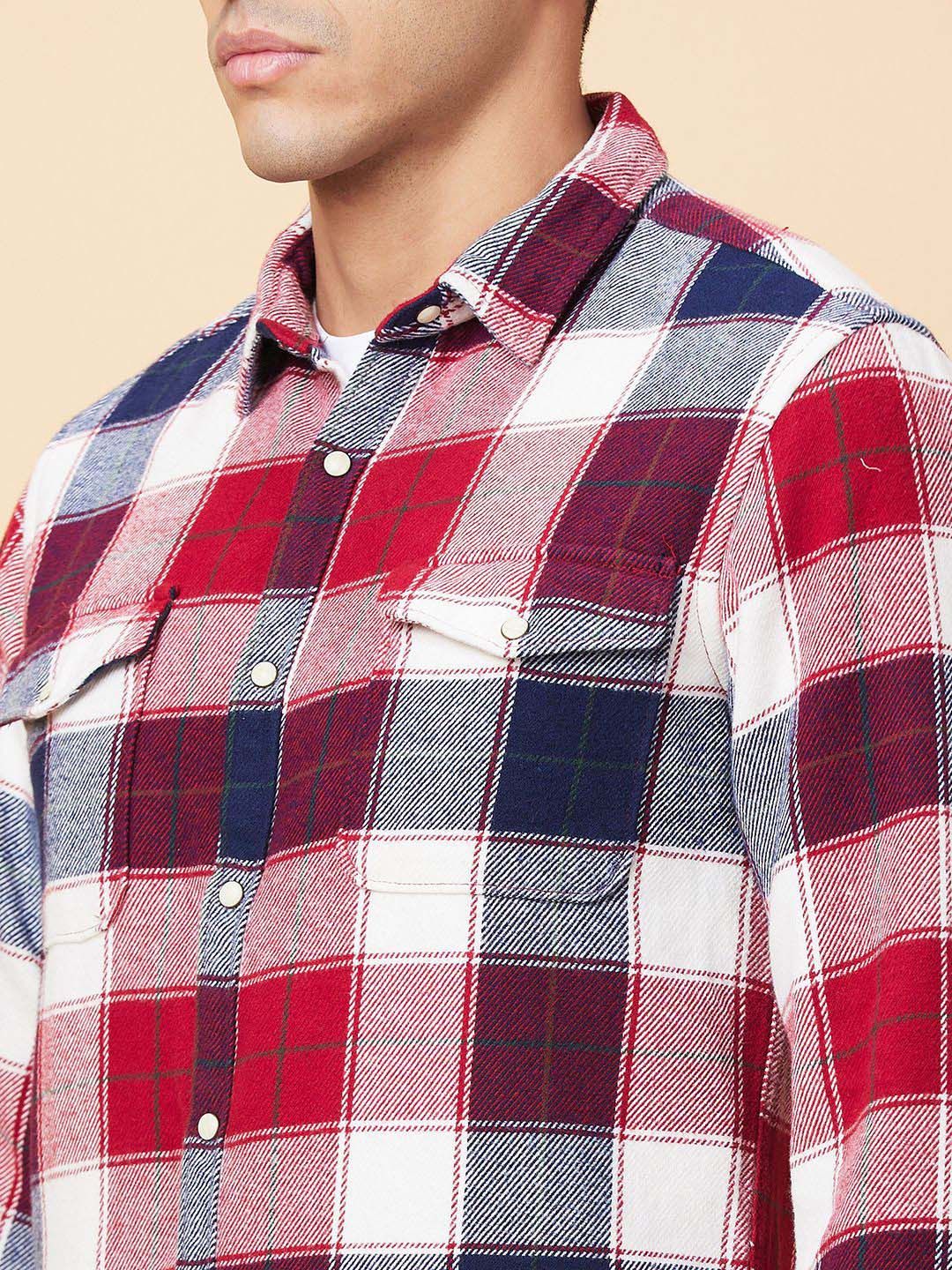 Being Human Men Slim Fit Tartan Checks Opaque Checked Casual Shirt