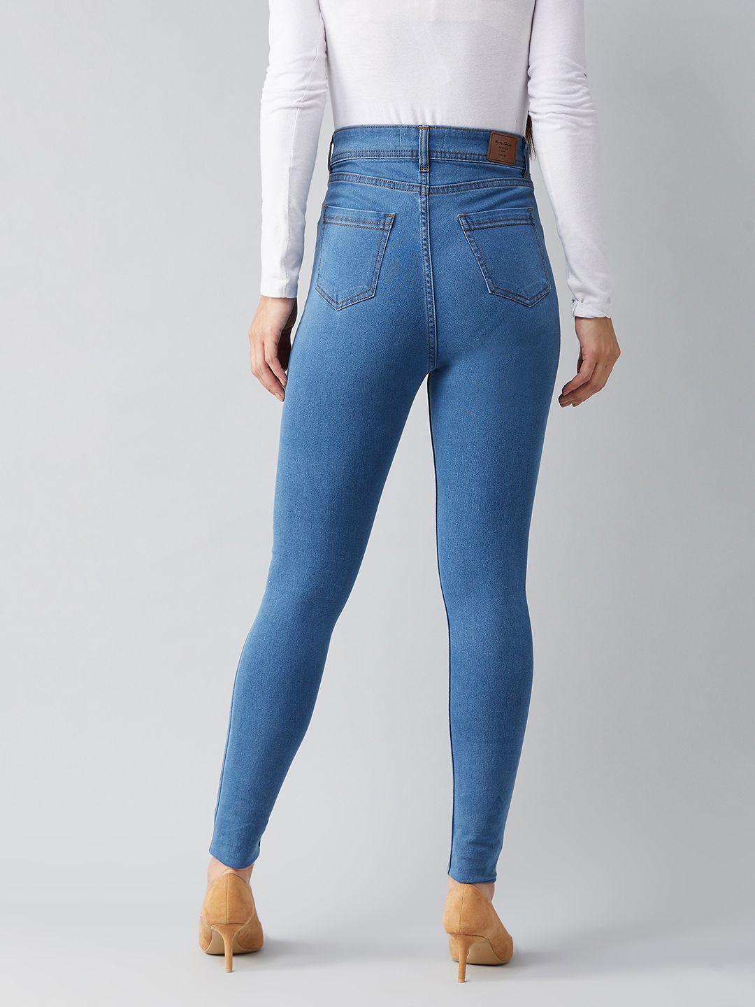 Miss Chase Women Blue Skinny Fit High-Rise Clean Look Jeans