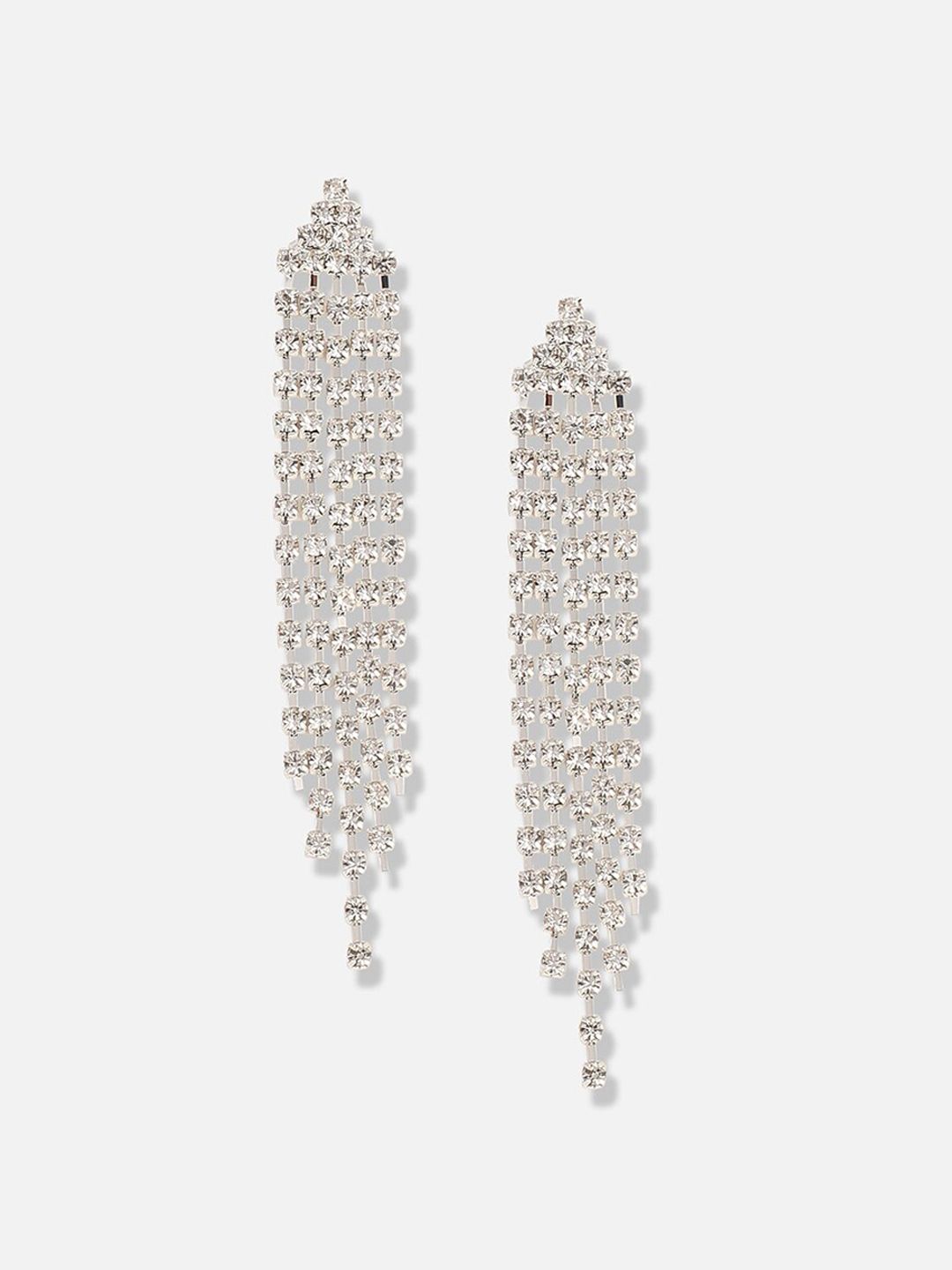 SOHI Silver-Plated Stone-Studded Jewellery Set