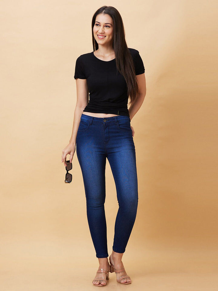 Being Human Waist Tie-Up Detailed Fitted Crop Tshirts