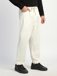 THE BEAR HOUSE Men Straight Fit  Mid-Rise Cotton Flat Front Trousers