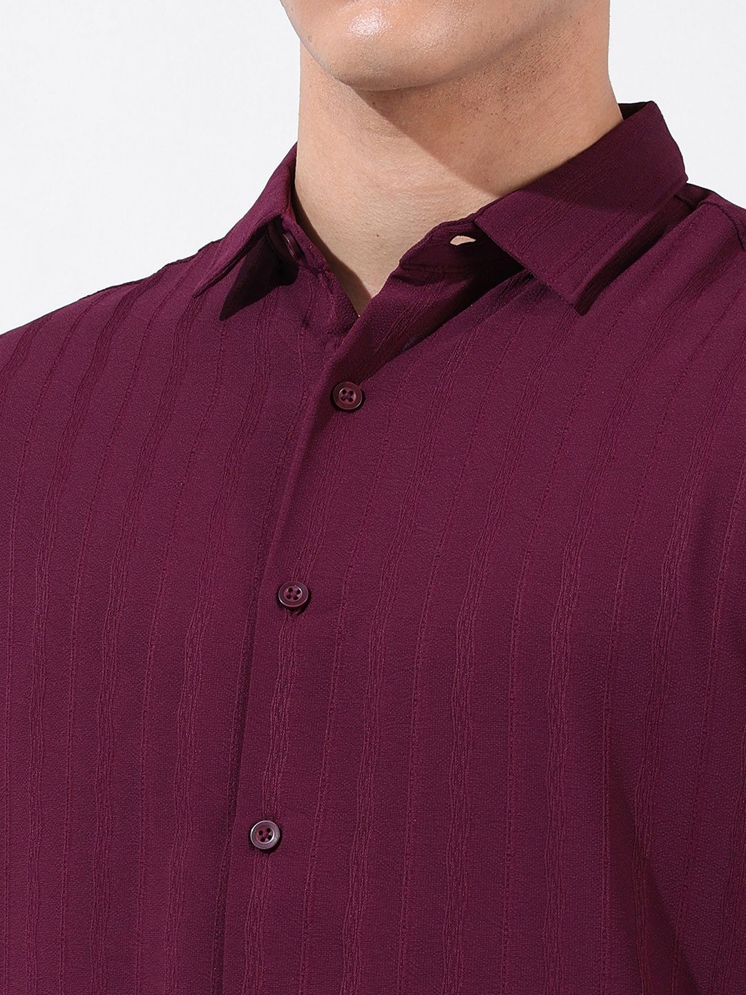 The Indian Garage Co Men Regular Fit Textured Resort Wear Shirt