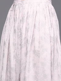 Libas Women Pink & Gold-Toned Ethnic Printed Pure Cotton Kurta with Salwar & With Dupatta