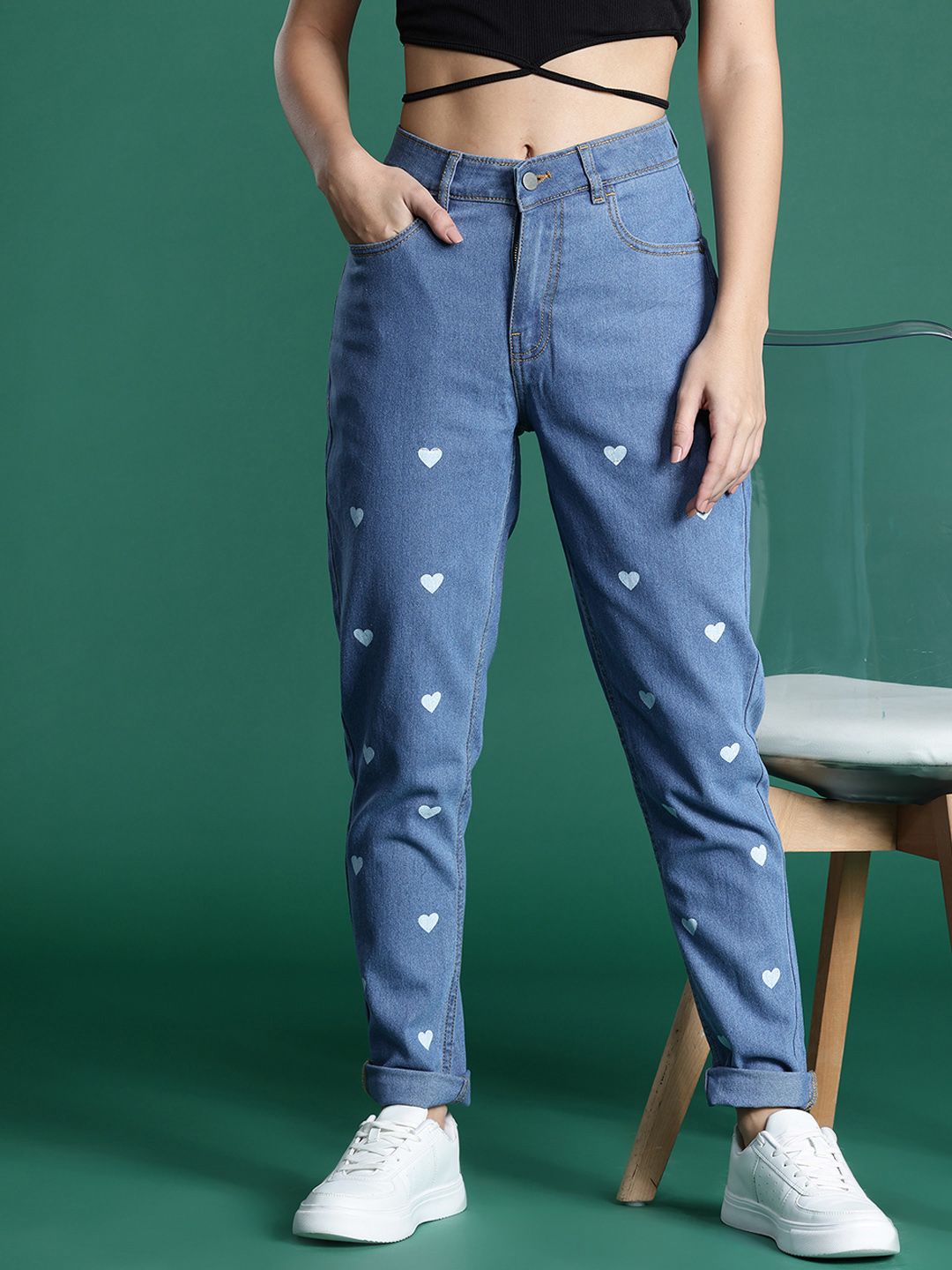 DressBerry Women Printed Stretchable Jeans