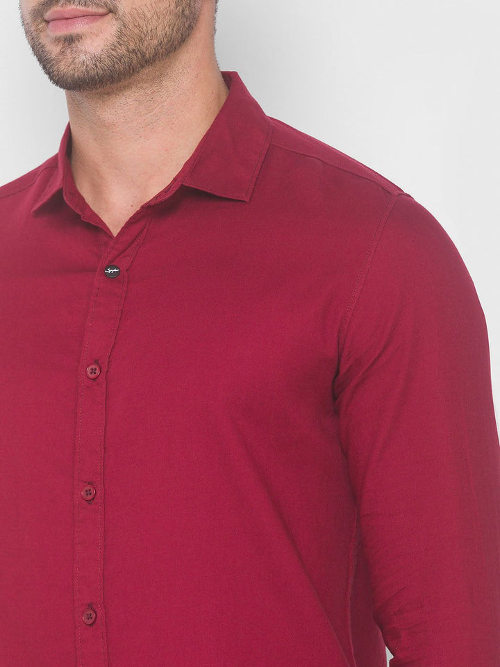 SPYKAR Men Red Casual Shirt