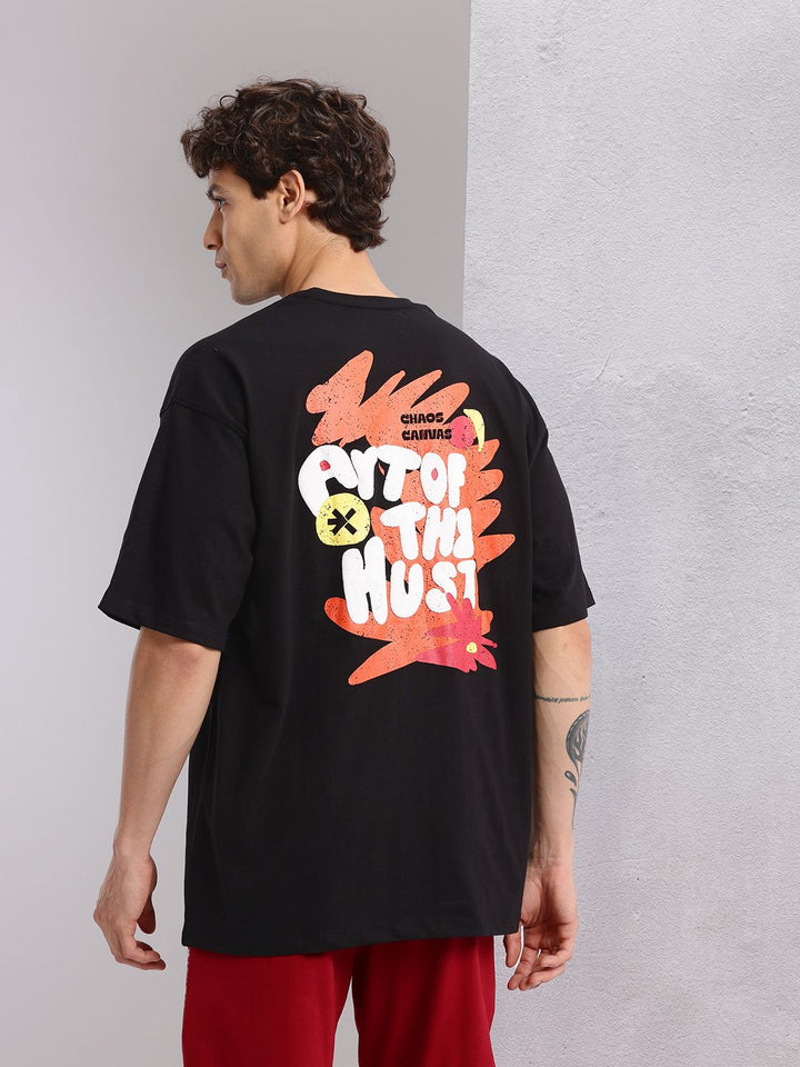 HRX by Hrithik Roshan Typography Printed Drop-Shoulder Sleeves Oversized T-shirt