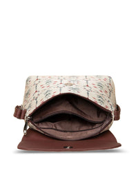 ZOUK Floral Printed Structured Sling Bag