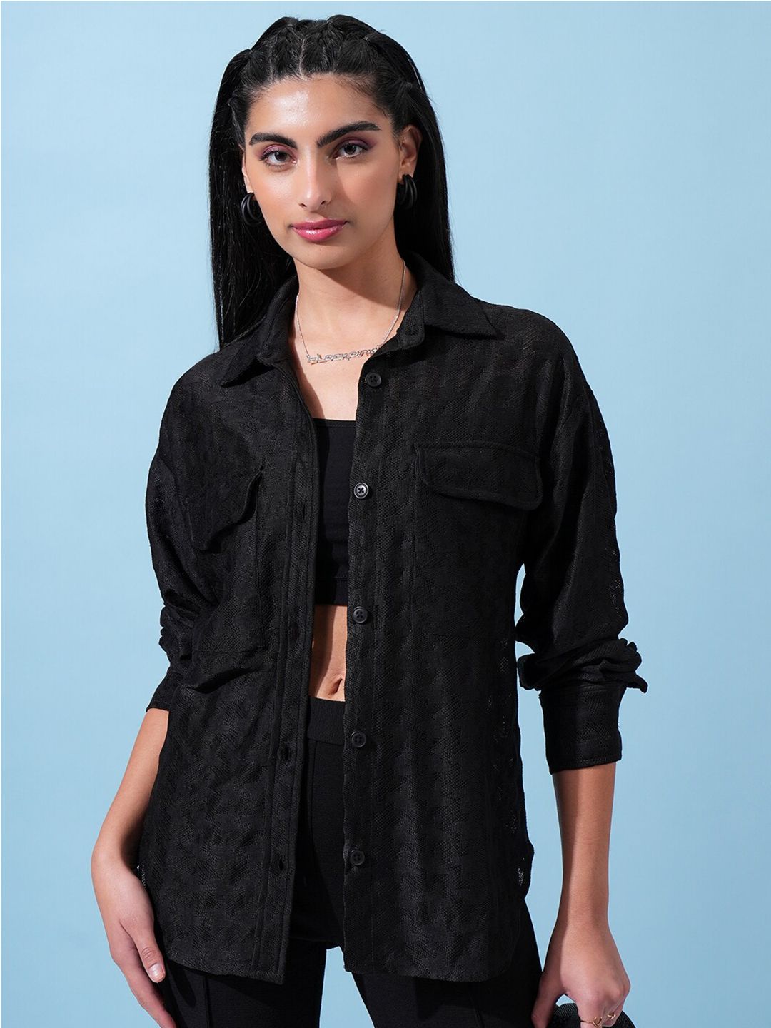 Baju Crochet Bahu Longgar Tokyo Talkies Wanita
