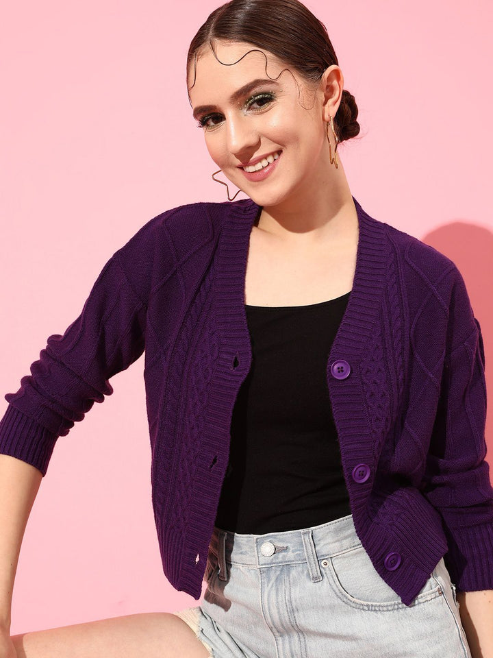 STREET 9 Women Party Acrylic Crop Sweater