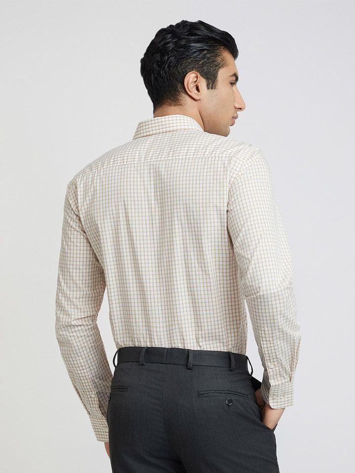 Park Avenue Slim Fit Checked Pure Cotton Formal Shirt
