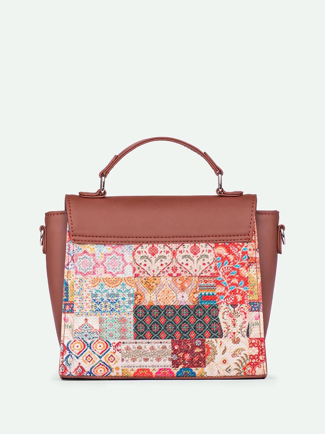 ZOUK Kutch Gamthi Ethnic Motifs Printed Structured Handheld Bag