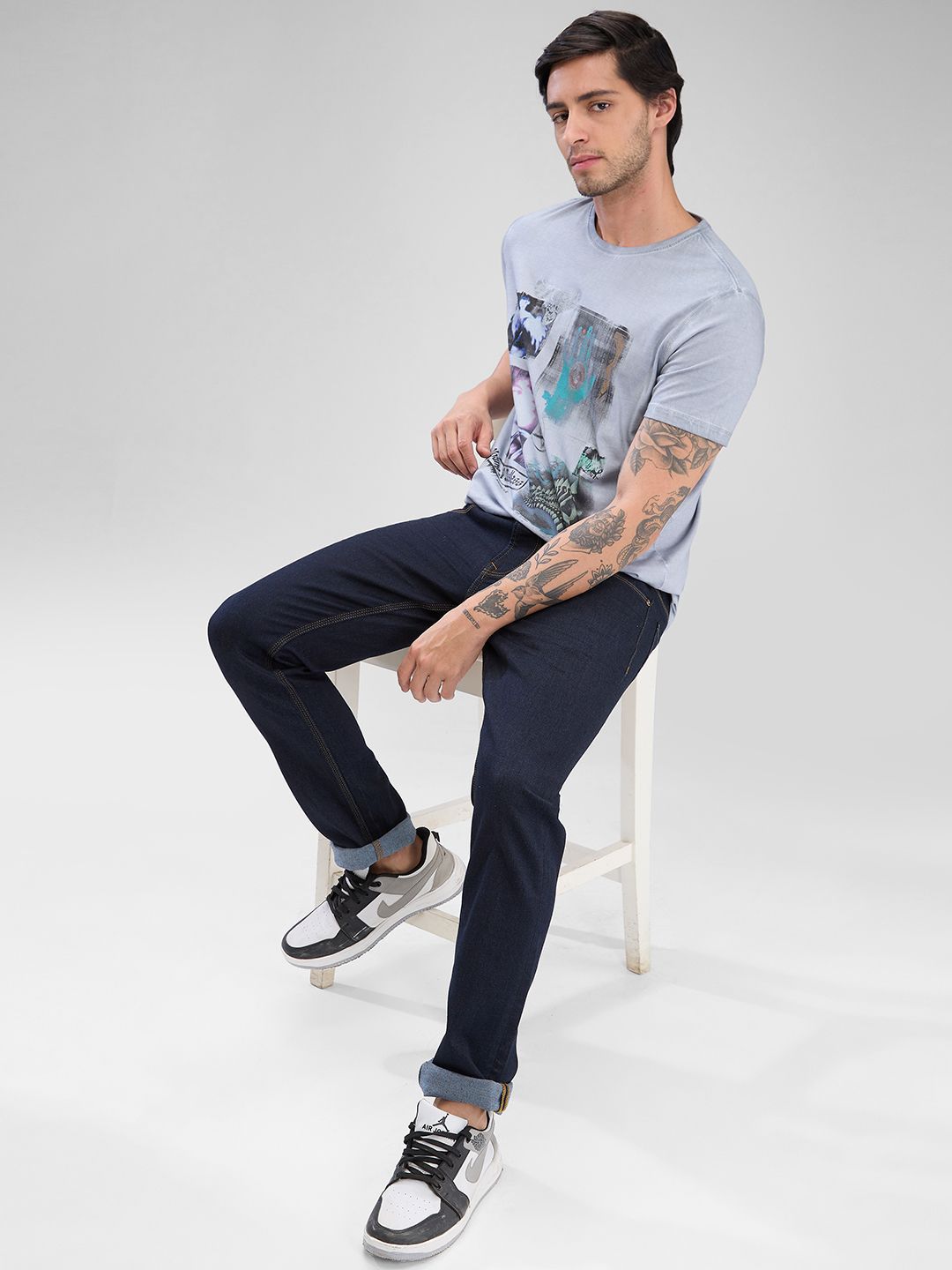 SPYKAR Men Slim Fit Low-Rise Clean Look Stretchable Jeans