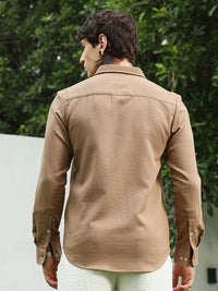 Campus Sutra Textured Casual Shirt