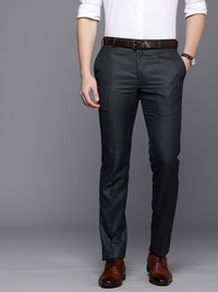 Raymond Men Textured Slim Fit Formal Trousers