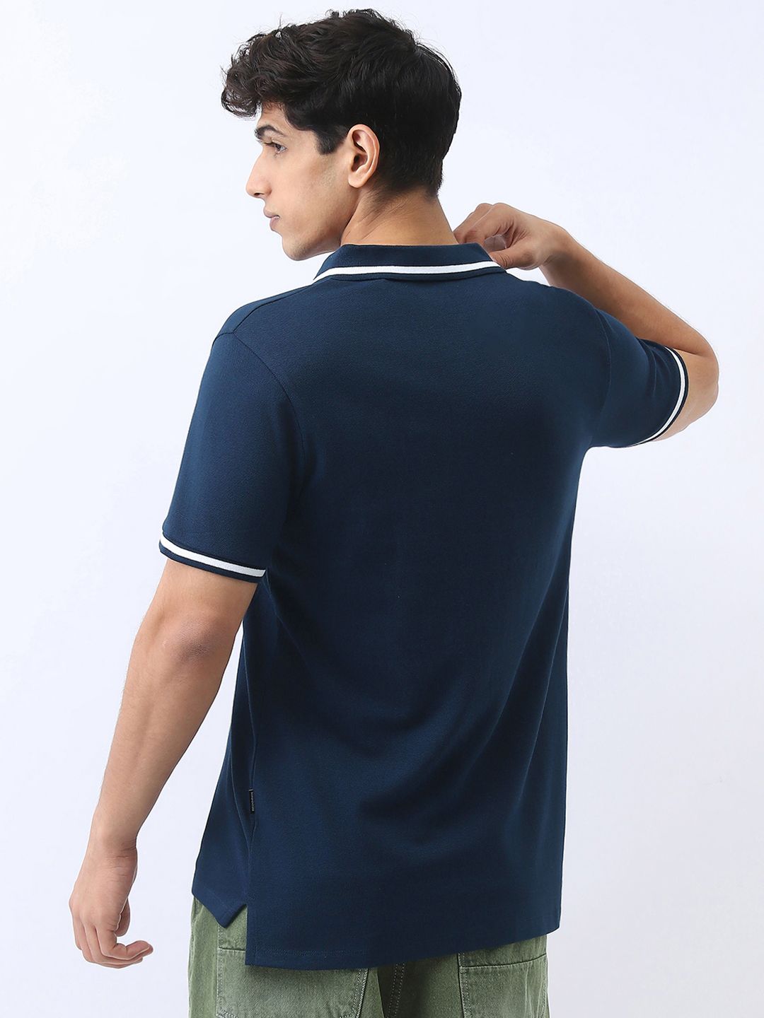 Urbano Fashion Men Solid Regular Fit Half Sleeve Cotton Polo T-Shirt
