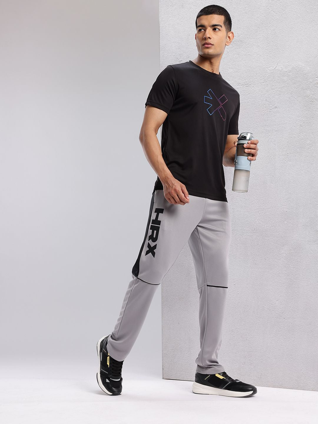 HRX by Hrithik Roshan Men Colourblocked Rapid-Dry Running Track Pants