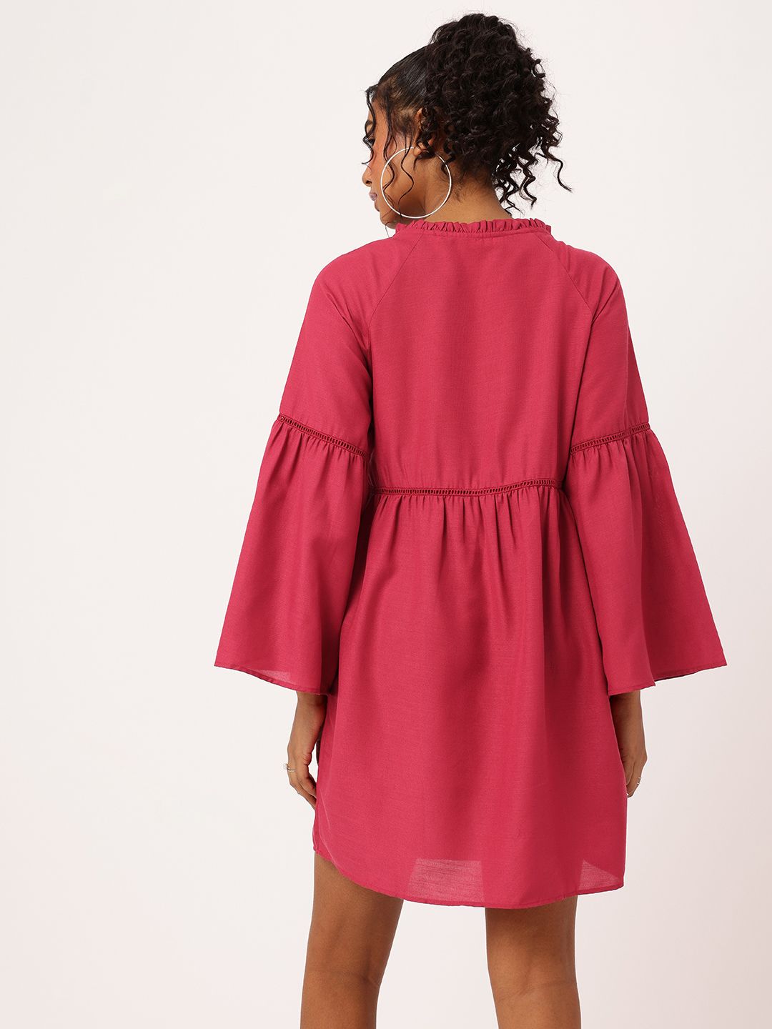 DressBerry Let's Time Travel to Retro Land Flowy Dress with Gathers Detail