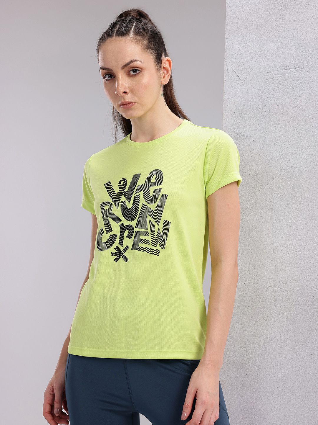 HRX by Hrithik Roshan Typography Printed Rapid Dry Running T-shirt