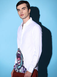 The Indian Garage Co Slim Fit Opaque Graphic Printed Cotton Party Shirt