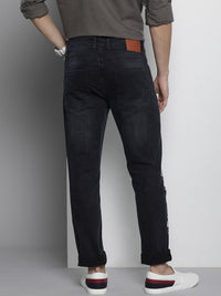 The Indian Garage Co Men Navy Blue Slim Fit Cropped Stretchable Jeans