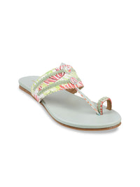 Mochi Printed One Toe Flats