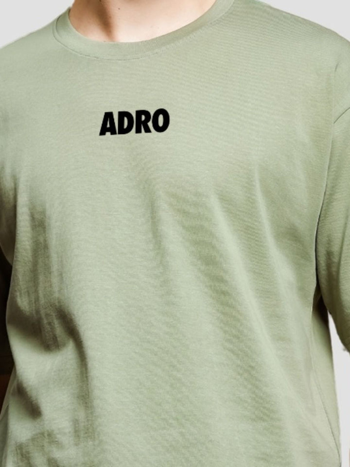 ADRO Lelaki Grafik Bercetak T-Shirt Bersaiz Besar Kapas Leher Bulat