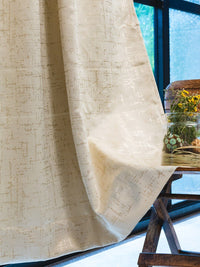 URBAN SPACE Beige Printed Black Out Long Door Curtain