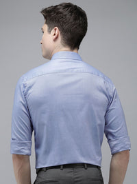Park Avenue Pure Cotton Self Design Slim Fit Cutaway Collar Formal Shirt