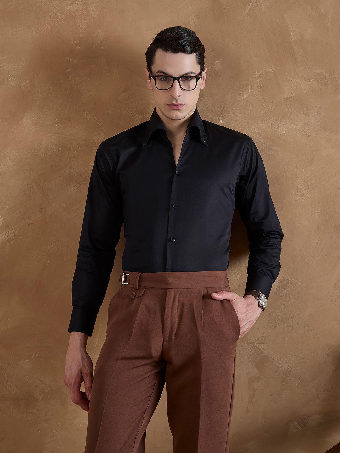 DENNISON Men Cooper Collar Solid Formal Shirt