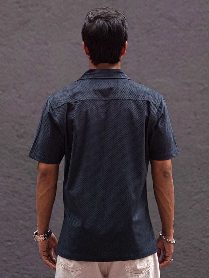 Powerlook Men Solid Cuban Collar Casual Shirt