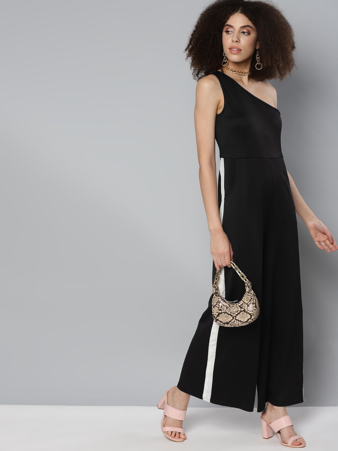 SASSAFRAS Women Black Basic Jumpsuit