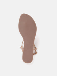 Lino Perros Embellished Party T-Strap Flats