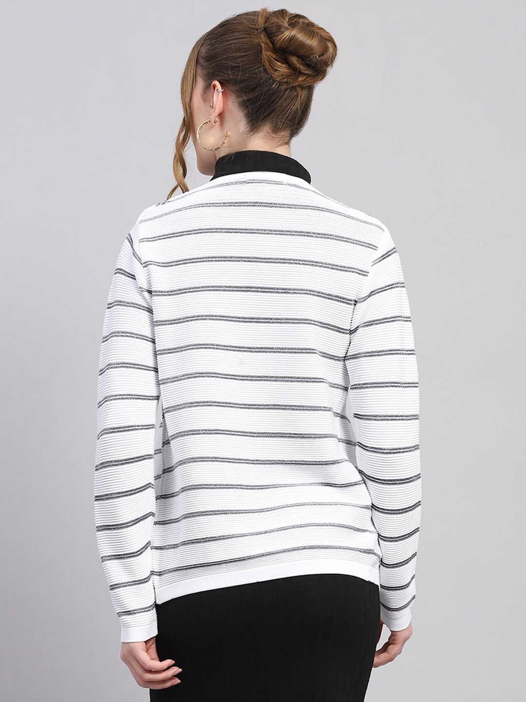 Monte Carlo Floral Design Striped Cardigan