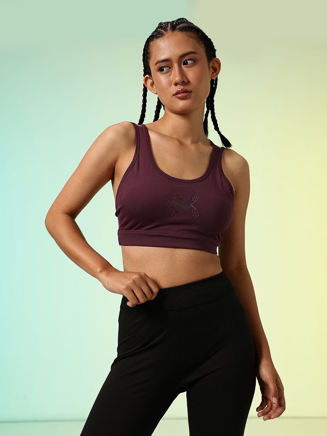 HRX by Hrithik Roshan Lightly Padded Rapid-Dry Running Bra HR_SS25_W_BA_KR002_03_B