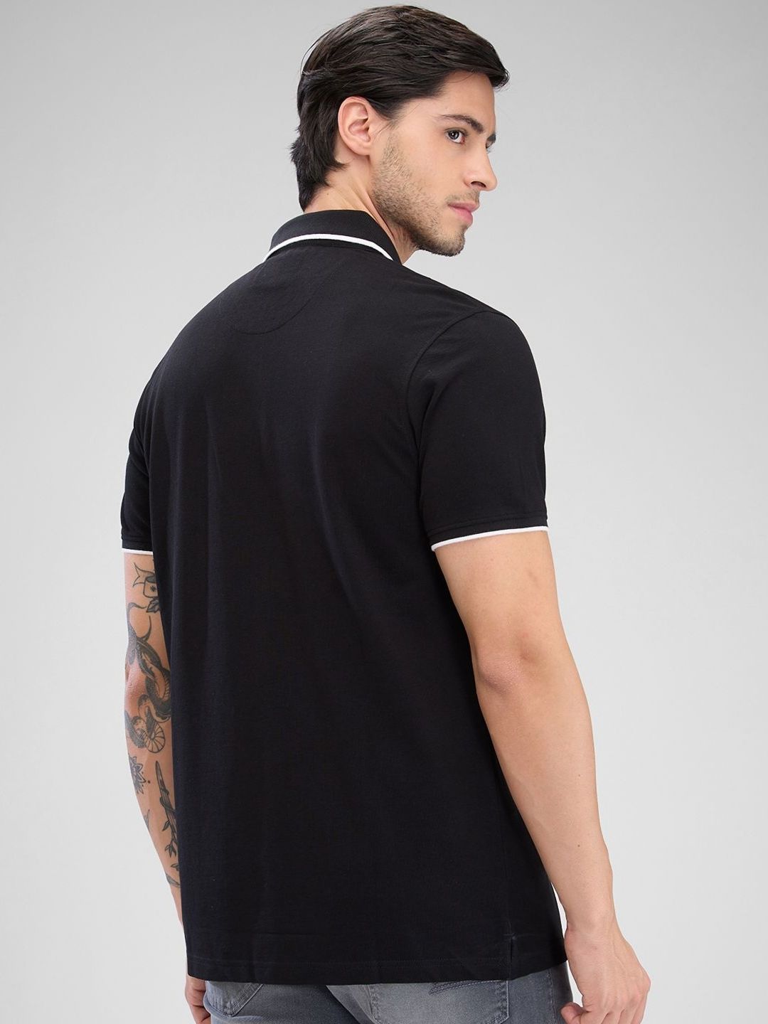 SPYKAR Men Polo Collar Solid Slim Fit T-shirt