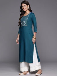 Varanga Women Floral Yoke Design Sequinned Kurta