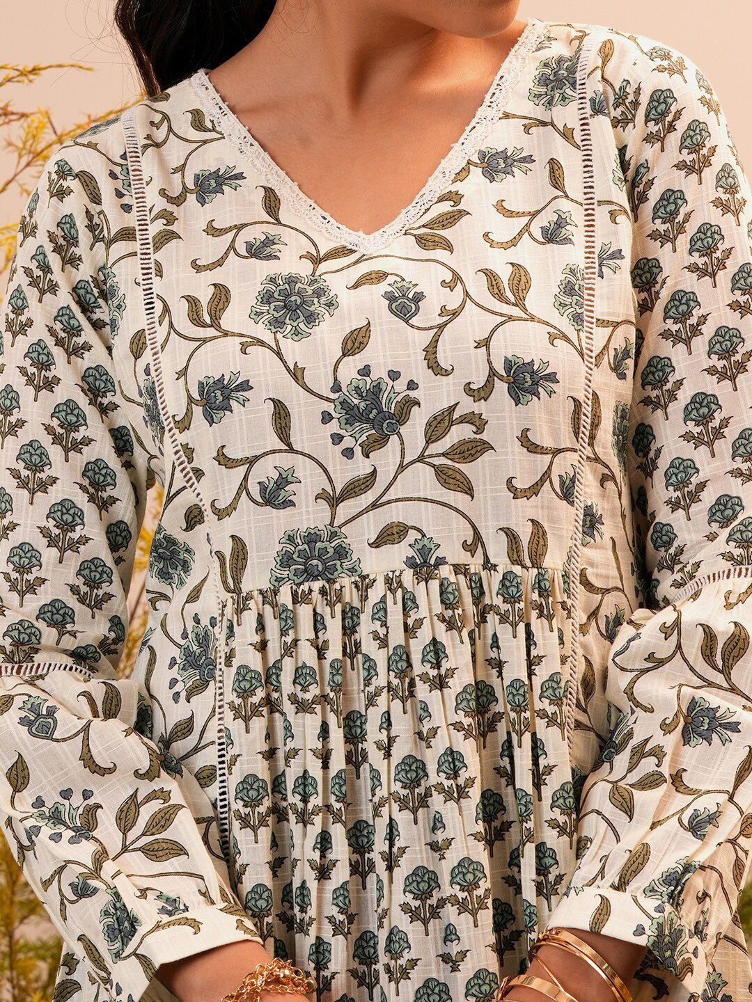 Libas Ethnic Motifs Print Cotton A-Line Dress