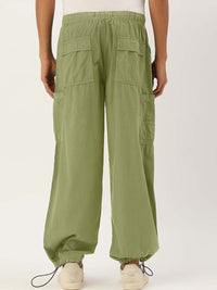 Bene Kleed Men Mid Rise Parachute Fit Pure cotton Cargos Trouser