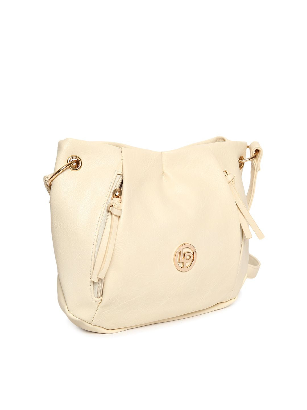 Lino Perros Beige Solid Sling Bag