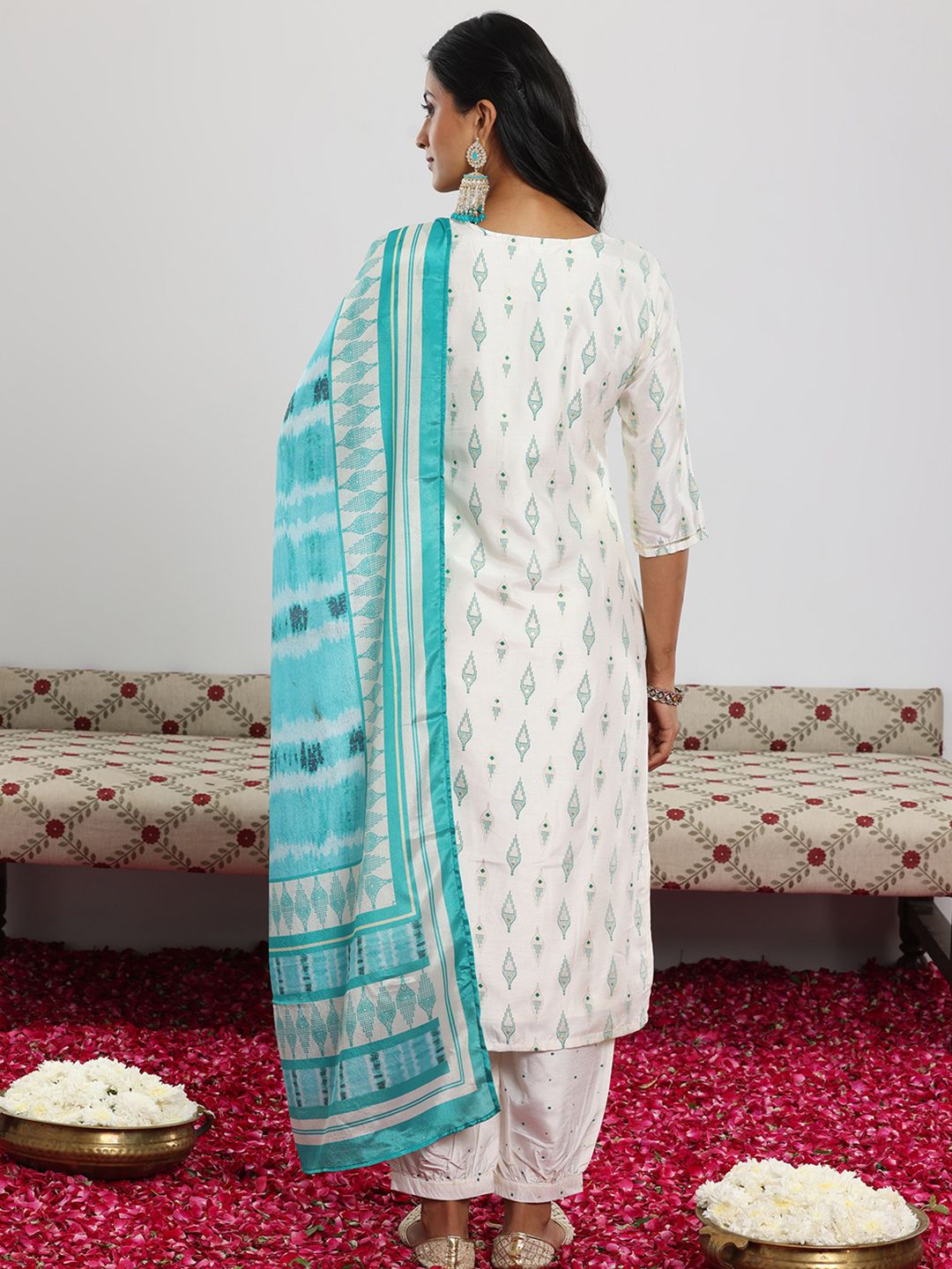 Libas Ethnic Motifs Printed Regular Kurta with Salwar & With Dupatta