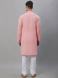 SOJANYA Embroidered Thread Work Pure Cotton Kurta With Churidar