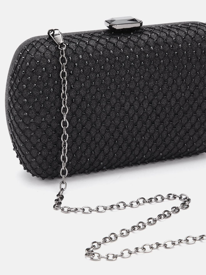 Lino Perros Women Embellished Box Clutch with Glittery Effect